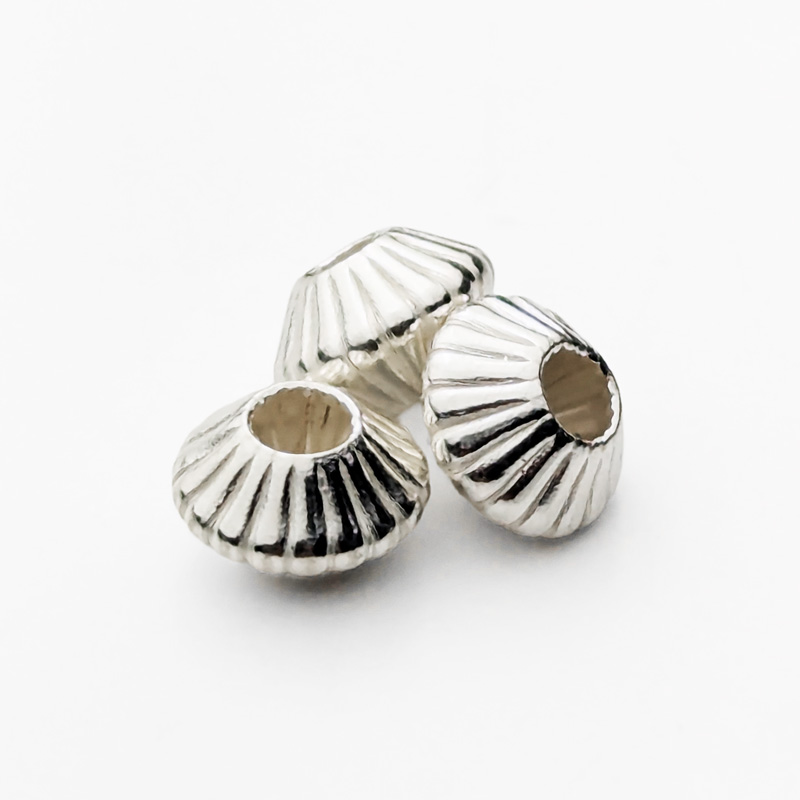 シルバービーズ 円盤（ギザタイプ） 3個売り