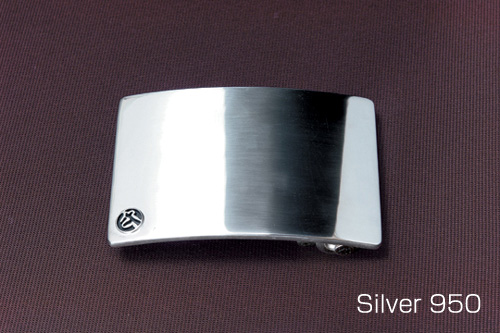 シルバーバックル プレーンタイプ 40mm巾 Silver950